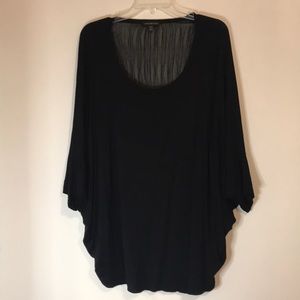 Lane Bryant black butterfly sleeve shirt 18/20